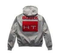 Chaqueta Sudadera Moto Blauer Easy Man Hoody Gris Melange Parche Rojo
