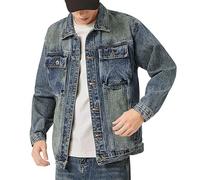 Chaqueta Tejana Hombre Cazadora Vaquera Hombre Chaquetas De Trucker Jacket Casaco Borrego Fina Invierno Vestir Parka Algodón Cuero Xxl Roja Estilo Clásico Chaqueton Entretiempo 3Xl Ligera Men Ropa