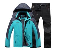 Chaqueta térmica para hombre y mujer, para invierno, resistente al viento, con capucha, adecuada para entrenamiento casual diario activo (2), azul, 3XL