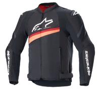Alpinestars T-GP Plus R V4 Airflow chaqueta textil de moto perforada, negro-rojo, tamaño L para Hombres