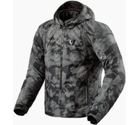 Chaqueta textil de moto impermeable Revit Flare 3 H2O, verde/camuflaje, M