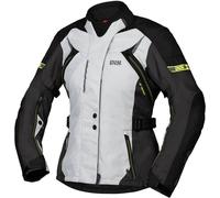 Chaqueta textil de moto para mujer IXS Tour Liz-ST, gris/negro/amarillo, M