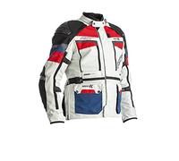 RST Pro Series Adventure-X Chaqueta textil de la motocicleta de las señoras, blanco-rojo-azul, tamaño XL para Mujer