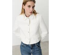 Chaqueta textura botones BLANCO XL
