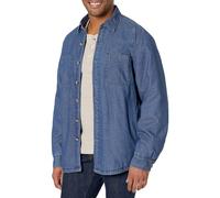 Chaqueta tipo camisa con forro de sherpa y manga larga para hombre Wrangler Authentics, color ndigo, talla grande