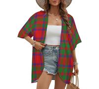 Chaqueta Tipo cárdigan para Mujer con Estampado de tartán Mackintosh del Clan escocés, Chaqueta Informal de Manga Larga a la Moda.