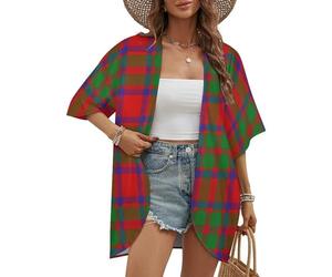 Chaqueta Tipo cárdigan para Mujer con Estampado de tartán Mackintosh del Clan escocés, Chaqueta Informal de Manga Larga a la Moda.