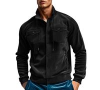 Chaqueta Tipo suéter sin Sombrero, con Bolsillos y Botones, Informal, a la Moda, para otoño e Invierno, para Hombre