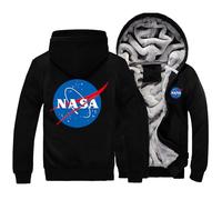 Chaqueta Trabajo Hombre N.A.S.A, Cálido Suave Cazadora de Invierno con Capucha, Chaqueta Estampado con Bolsillos, para Primavera u Otoño, Básicas(Multicolor 4,4XL)