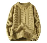 Chaqueta Trench de pasta multicolor en Europa y América 2024 Nuevo abrigo de suéter suelto retro de punto Suéteres de fieltro, verde militar., XXXXL