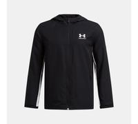 Chaqueta Under Armour Rival Woven para niño Negro / Blanco / Blanco YXL (160 - 170 cm)