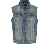 Urban Classics Chaleco de Jeans para Hombre – Corte regular, estilo vintage, denim blu XXL