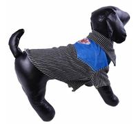 Chaqueta vaquera a rayas para perros GogiPet con manga corta