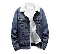 Chaqueta Vaquera con Forro Polar para Hombre Chaqueta camionera Chaqueta Vaquera de Invierno Abrigo Vaquero Bolsillos Sudaderas Original Fiesta Deportivo Abrigo Casual Camisas Top chándales Hombres