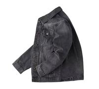 Chaqueta Vaquera Hombre Chaqueta Vaquera Borrego Cazadora Cuero Ante Paño Chaquetas De Casacos Homem Jackets for Men Tejanos Algodón Casaco Marca Windproof Negra 3Xl Trucker Jacket Parka Leather