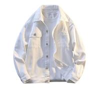 Chaqueta vaquera informal de color liso para hombre | Abrigo Plumifero Hombre Largo Puffer Rebajas Borreguito Imitacion Colores Nordicos Chalecos Lila Venta