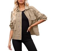 Chaqueta Vaquera Mujer, Abrigo Vaquero Mujer Corta Camisa Vaquera Blusa Estilo Western Manga Larga Túnica Abotonada Chaqueta Entretiempo Mujer Chaqueta De Mujer para Otoño Y Entretiempo