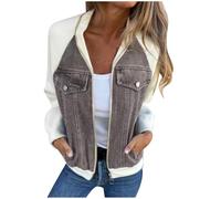 Chaqueta Vaquera Mujer, Cazadora De Denim Corta Camisa Vaquera Blusa Estilo Western Manga Larga Túnica Abotonada Cazadora Mujer Entretiempo Cazadora Mujer para Primavera Y Verano