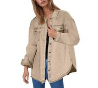 Chaqueta Vaquera Mujer Chaqueta Tejana Mujer Camisa Denim Cazadora Invierno Ropa Larga Blanca Chaquetas Polipiel De Entretiempo Vintage Sahariana Cazadoras Vaqueras Xxxxxl Verde Militar Oversize