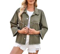 Chaqueta Vaquera Mujer, Chaquetas De Mezclilla Corta Camisa Vaquera Blusa Estilo Western Manga Larga Túnica Abotonada Chaqueta De Entretiempo Cazadoras Mujer Chaqueta De Estudiante Y2k