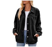 Chaqueta Vaquera Mujer Talla Grande, Cazadora Vaquera Mujer Corta Camisa Vaquera Blusa Estilo Western Manga Larga Túnica Abotonada Chaqueta Entretiempo Mujer Chaqueton Mujer Chaqueta Universitaria