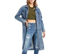 Chaqueta Vaquera para Mujer Niña, Chaquetas De Mezclilla Corta Camisa Vaquera Blusa Estilo Western Manga Larga Túnica Abotonada Chaqueta De Entretiempo Cazadora Mujer para Primavera Y Verano