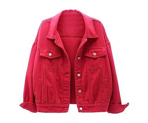 Chaqueta vaquera para mujer, talla grande, color azul, abrigo vaquero largo, chaqueta de entretiempo, elegante, chaqueta vaquera, vintage, chaqueta vaquera, chaqueta vaquera, cómoda, chaqueta motero,