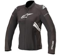 Alpinestars Stella T-GP Plus R V3 Air Chaqueta textil para motocicletas de señoras, negro-blanco, tamaño XS para Mujer