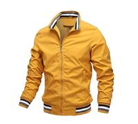 Chaqueta Verano Hombre,Chaqueta De Bombardero Para Hombres Chaqueta De Béisbol Para Deportes Al Aire Libre Chaqueta De Túnica Ligera Para Hombres Chaqueta De Bombardero De Transición Con Cuello Leva