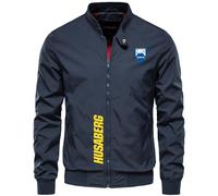 Chaqueta Verano Hombre Hu.sa.be.rg, Traje de Vuelo Ligero con Cremallera, Cazadora Cortaviento, calidad(Navy Blue,XXL)