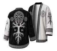 Chaqueta Viking para hombre, mitología nórdica, sudadera medieval