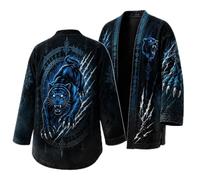 Chaqueta Viking para hombre, mitología nórdica, sudadera medieval, A azul., XXXL