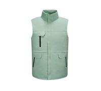 Chaquetas acolchadas sin mangas para hombre, otoño e invierno, cuello camisola sin mangas, chaleco térmico con capucha, abrigos para hombre 2025, R-146 verde lima, M