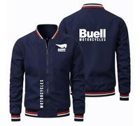 Chaquetas Bomber Hombre Bu-ell, Outwear Manga Larga con Bolsillo, Cómoda Abrigo Deportiva, BéIsbol(Navy,M)