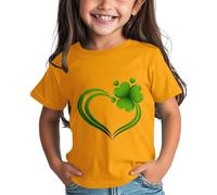 Chaquetas Cierres Girls and Boys St Day Shirt Graphic Tee Comfortable Fit for Daily Wear Green Ages 1 15 T Shirt Impreso Niños, amarillo, 6-7 años