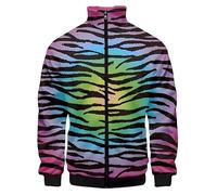 Chaquetas con Cremallera y gráfico de Leopardo Piel de Animal Textura 3D Imprimir Chaqueta Bomber Hombres Mujeres Moda Streetwear Sudadera Abrigos Harajuku Pareja Béisbol Ropa Top