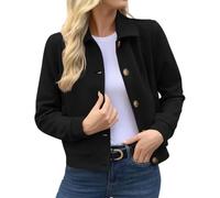 Chaquetas cortas de gamuza sintética para mujer, abrigo vintage con botones, solapa casual, manga larga, chaqueta bomber elegante, forro de motocicleta, ropa exterior, hombreras, ropa de calle corta