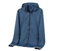 Chaquetas de béisbol ligeras para hombre, ropa deportiva para primavera y verano, hielo, delgada, manga larga, cremallera, color sólido, chaqueta de carga para exteriores, azul, 4XL