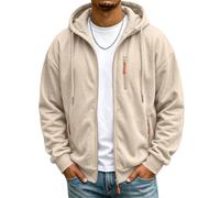 Chaquetas de forro polar para hombre, cremallera completa con bolsillos | Chaquetas de forro polar para hombre, con cremallera completa y bolsillos, térmicas, con bolsillos, para uso diario casual al