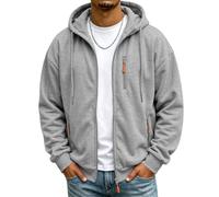Chaquetas de forro polar para hombre, cremallera completa con bolsillos | Chaquetas de forro polar para hombre, con cremallera completa y bolsillos, térmicas, con bolsillos, para uso diario casual al