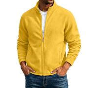 Chaquetas de forro polar para hombre, de manga larga con cremallera, cuello alto, sudaderas mullidas, sudaderas de sherpa, térmicas cálidas de invierno, bolsillos, abrigos ajustados a prueba de viento