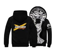 Chaquetas De Invierno Hombre C.a.n-a.m, Abrigo Cierre De Cremallera Con Forro Polar, Hoodie Impresión Con Estampado, Para Senderismo, Básicas(Black,3XL)