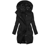 Chaquetas de invierno para mujer, abrigos largos e impermeables para mujer, abrigo acolchado de plumón, parka con forro polar, chaqueta para otoño e invierno, talla grande, gabardina cálida con