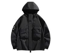 Chaquetas De Plumas Hombre, Chaqueta Hombre Invierno,Comercio Exterior Frontera Masculina Trabajo Al Aire Libre Tormenta Chaqueta Chaqueta De Gran TamañO Hombres Y Mujeres Chaqueta Casual Con Capucha