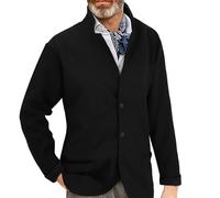Chaquetas de Punto Hombre Cuello Alto Espesar | Blazer Sakko Hombre Punto Grueso Cómodo Traje Casual Transpirable Abrigo Deportivo De Grandes Tallas Para Fiesta Y Fiesta Ropa Formal Chaqueta de Traje,