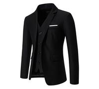 Chaquetas de traje casual para hombre, 1 botón, abrigos deportivos ligeros, traje de buceo de cuerpo completo para hombre, Negro, 3XL