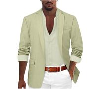 Chaquetas de traje para hombre atléticas monocromáticas negocios ocio primavera/verano delgado sencillo occidental cuello de traje de un solo pecho ligero elegante chaqueta traje tradicional elegante