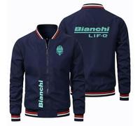 Chaquetas Hombre Regular Fit Bi-anc-hi, Sudadera de Manga Larga con Cierre de Cremallera, Abrigo Retro Completa, BéIsbol(Navy,XL)
