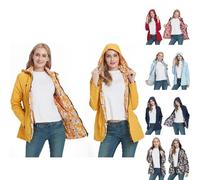 Chaquetas impermeables funcionales para mujer, reversible, con capucha, ligera, para entrenamiento al aire libre, senderismo, cortavientos, transpirables, activas al aire libre, amarillo, M