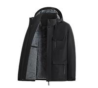 Chaquetas impermeables y resistentes al viento para hombre, chaqueta cortavientos con forro polar térmico cálido para hombre, abrigo de escalada softshell, chaqueta de lluvia de secado rápido con